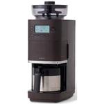 コーン式全自動コーヒーメーカー カフェばこ PRO siroca ダークブラウン siroca