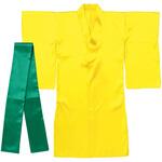 ソフトサテン 着物(おくみ付) 黄(帯緑) アーテック[学校教材・教育玩具]