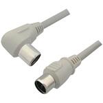 4K8K対応4C用L/S型アンテナケーブル10m(L型プラグ/ストレートプラグ)袋入タイプ マックステル