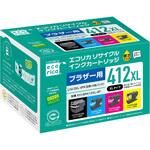 ブラザー用LC412互換4色BOX品(大容量) エコリカ