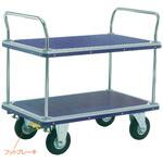 NS505AR 二段式ワゴン台車・大型タイプ・空気入りタイヤ・フットブレーキなし エヌケーキャリーキャスター