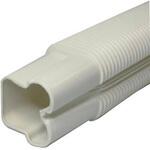 エアコン配管用 万能ジャバラ 背割り式 後付け対応 アイボリー オーム電機