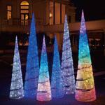 冬装飾 クリスマス イルミネーション LEDスパイラルライトツリー 高さ150cm ストア・エキスプレス