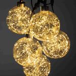 冬装飾 クリスマス イルミネーション 5連ビーズinボールハンガー LED70球 ストア・エキスプレス