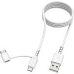 TH107SC12W 2in1USBケーブル 1.2m for Type-C 多摩電子