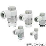 10-AS1201FM-M5E-04A 10-AS_1FM/FC_A - ワンタッチ管継手付スピードコントローラ/プッシュロック式/エルボタイプ/ユニバーサルタイプ/クリーン SMC