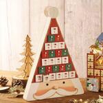 8257-1868 冬装飾 クリスマスデコレーション 木製アドベントカレンダー サンタ ストア・エキスプレス