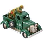 8736-1938 冬装飾 クリスマスデコレーション ティンクリスマスカー グリーンカー ストア・エキスプレス