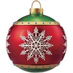 8808-172 冬装飾 クリスマスデコレーション ビッグオーナメントボールオブジェ ストア・エキスプレス