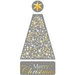 8305-1094 冬装飾 クリスマスデコレーション ウインドウシール スノーツリー ストア・エキスプレス