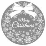 8305-1096 冬装飾 クリスマスデコレーション ウインドウシール スノーリース ストア・エキスプレス