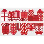 8798-2136 冬装飾 クリスマスデコレーション ウインドウステッカー プレゼントボックスレッド ストア・エキスプレス