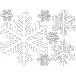 8788-96 冬装飾 クリスマスデコレーション ウインドウシール BIGスノーフレーク ストア・エキスプレス