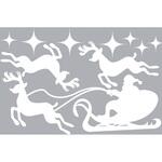 8788-90 冬装飾 クリスマスデコレーション ウインドウシール トナカイ&ソリBIG ストア・エキスプレス