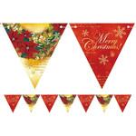 8305-6062 冬装飾 クリスマスデコレーション 三角フラッグガーランド リース(7連) ストア・エキスプレス