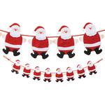8185-2452 冬装飾 クリスマスデコレーション フェルトガーランド サンタ 長さ145cm ストア・エキスプレス
