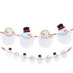 8185-2455 冬装飾 クリスマスデコレーション フェルトガーランド スノーマン 長さ145cm ストア・エキスプレス