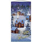 8305-6426 冬装飾 クリスマスデコレーション タペストリー スノータウン ストア・エキスプレス