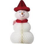 8185-2962 クリスマスデコレーション 吊り装飾 スノーマンハニカム 高さ53cm ストア・エキスプレス