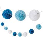 8725-2125 クリスマスデコレーション 吊り装飾 ウィンターハニカムボール ガーランド ストア・エキスプレス