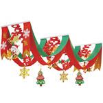 8148-4470 クリスマスデコレーション 吊り装飾 ハッピークリスマス デラックスペナント ストア・エキスプレス