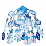 8148-4378 クリスマスデコレーション 吊り装飾 もこもこウィンター2段 センターハンガー 高さ60cm ストア・エキスプレス