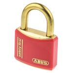XR0084T40KA4 Abus 安全用南京錠 パドロック 真鍮 赤 ABUS