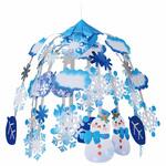 8148-4378 クリスマスデコレーション 吊り装飾 もこもこウィンター2段 センターハンガー 高さ60cm ストア・エキスプレス