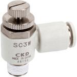 スピードコントローラエルボタイプ ワンタッチ継手付 CKD