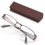 SG-04BR 老眼鏡 ブラウン 眼鏡ケース付き SG-04BRシリーズ I.L.K(池田レンズ工業)