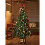 8162-2678 冬装飾 クリスマス用品 ポットライトツリー レッド 高さ180cm ストア・エキスプレス