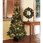 8162-2428 冬装飾 クリスマス用品 2WAYガーランド付ツリーセット ゴールド 高さ150cm ストア・エキスプレス