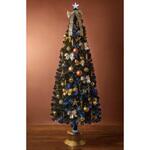 7892-5258 冬装飾 クリスマス用品 デコレーションファイバーツリーセット 高さ240cm ゴールド ストア・エキスプレス