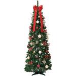 8162-2628 冬装飾 クリスマス用品 ポップアップツリー レッド 高さ180cm ストア・エキスプレス