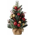 冬装飾 クリスマス用品 バーラップ卓上ミニツリー 高さ60cm ストア・エキスプレス
