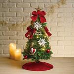 冬装飾 クリスマス用品 LEDフォールディングクリスマスツリー レッド 高さ60cm ストア・エキスプレス