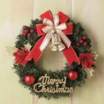 冬装飾 クリスマス用品 クリスマスリース 直径30cm ストア・エキスプレス