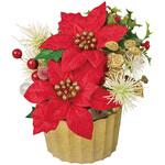 28681-314 冬装飾 クリスマス飾り ポインセチア造花ポット ストア・エキスプレス