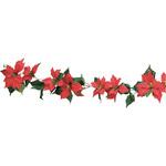 冬装飾 クリスマス飾り ポインセチア造花ガーランド ストア・エキスプレス
