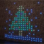 冬装飾 クリスマス イルミネーション LEDスマートカラーチェンジングカーテンライト スマホ対応 ストア・エキスプレス