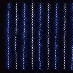 冬装飾 クリスマス イルミネーション デラックスカーテンライト ホワイト/ブルー LED 400球 ストア・エキスプレス