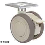 TEA60JWSF46X35 双輪キャスター Φ60 自在 ダブル ストッパー付 プレート式 TEシリーズ 東海キャスター
