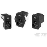PE0S0DLXC IECインレット フランジマウント 10A 250 V ac TE CONNECTIVITY