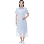 ポリエチ袖なしエプロン ホワイト リーブル