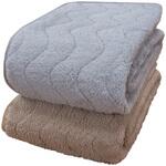 吸湿発熱ムートン調ボリューム敷パッド2色組 ファミリー・ライフ