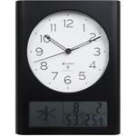 電波時計 壁掛け時計 温湿度計付 SIS