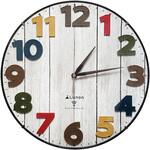 電波時計 壁掛け時計 木目調 SIS