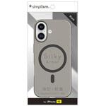 iPhone 16 [Silky Armor] MagSafe対応 シルキータッチケース マットクリアブラック Simplism