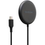 ワイヤレス充電器 Qi2 25W マグネット式 ズレにくい 異物検知機能 USB-Cケーブル一体1.5m エレコム