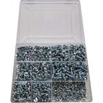 ねじセット(なべ小ねじP-3・ナット)(ユニクロめっき) 八幡ねじ